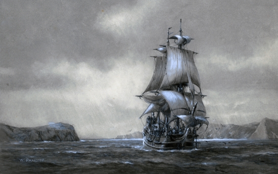 The "San Carlos" entering San Francisco Bay, 1775