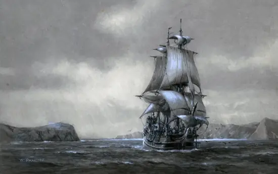 The "San Carlos" entering San Francisco Bay, 1775