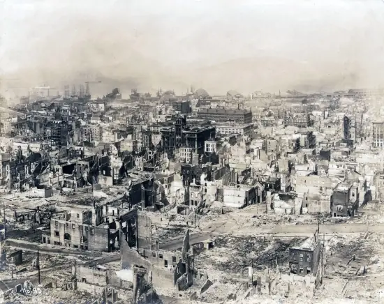 San Francisco en ruinas tras el terremoto e incendio, 1906